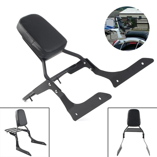 Motorcycle Rear Passenger Backrest BFY Motorcycle Rear Passenger Backrest Sissy Bar Luggage Rack For ...