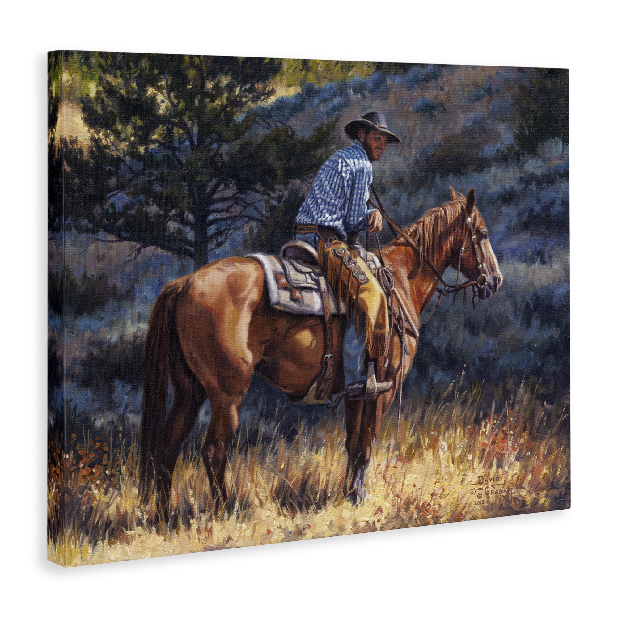 Stupell Industries Early Start Cowboy Animals & Insects Painting Gallery Wrapped Canvas Art Print Wall Art, 30 x 24