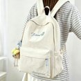 thumbnail image 2 of Weebloom Large School Backpack For Kids Girls Cute Letter Printed Large Capacity Lightweight Travel Bookbag Middle High School College White, 2 of 7