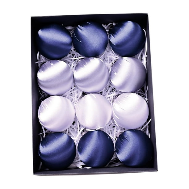 12 bolas navideñas para colgar en el árbol de Navidad Serie de color azul