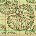 thumbnail image 2 of Nature Art Fabric by the Yard, Botanical Theme Herbal Plants Dotted Vintage Leaves Silhouette Floral Art, Decorative Upholstery Fabric for Sofas and Home Accents, Mustard and Brown by Ambesonne, 2 of 5