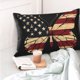 thumbnail image 4 of Fotbe Patriotic USA Butterfly Art Funda de Almohada Decorativa Estilo Occidental, Lujo en Algodón, Fundas para Almohadas King, Cojín Estampado para Decoración del Hogar-14"x20", 4 of 6
