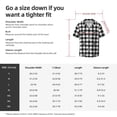 thumbnail image 5 of Kdxio Men's Hawaiian Shirt for Men Short Sleeve Shirt Black Tartan Plaid Summer Casual Holiday Beach Button Down T-Shirts, 5 of 7