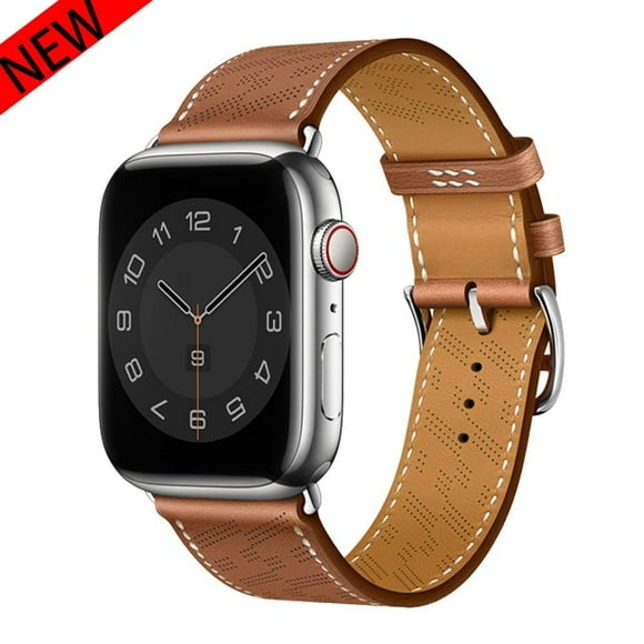 ALMNVO Compatible avec Apple Bracelets de Montre en Cuir 44mm 45mm 40mm 38mm 41mm 42mm pour Hommes Femmes, Bracelet de Remplacement à Dégagement Rapide en Cuir de Veau Véritable pour iWatch Series Ultra Nike 8 7 SE 6 5 4 3 2 1