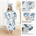 thumbnail image 4 of joogoo Wearable Blanket Hoodie for Mermaid Dolphins Coral Oversized Sherpa Hooded 3-14 YR M, 4 of 7