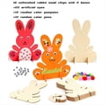 thumbnail image 5 of DecoracióN de Conejito de Pascua, Artes y Manualidades para NiñOs, DecoracióN de Fiesta de Conejo de Madera de Pascua, Accesorios de Madera Sin Terminar DIY 3D, 5 of 5