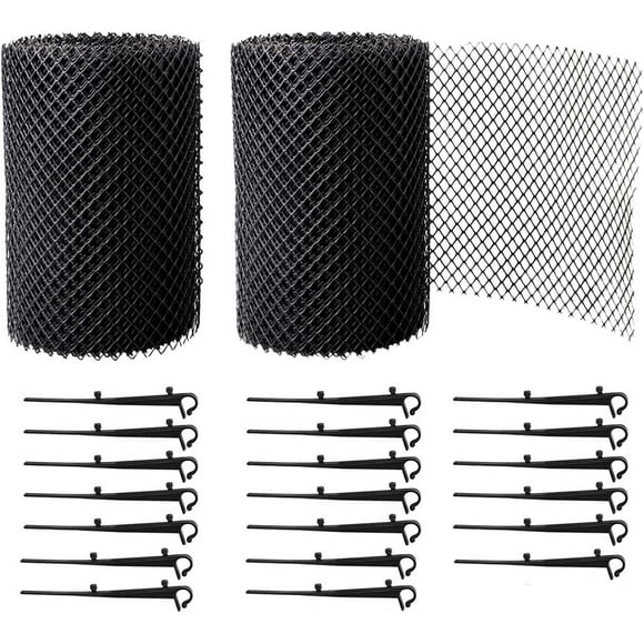 Gutter Protection Barrier, Universal Fit Gutter Guard For Easy Diy Installation, Plastic Mesh Leaf Filter Ensures Weather Resistance And Flexibility