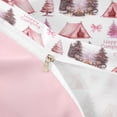 thumbnail image 4 of Erosebridal Girls Camping Twin Bedding, Pink Tent Jungle Tree Duvet Cover Set, Pink Reversible, 1 Duvet Cover and 1 Pillowcase (No Comforter), 4 of 5