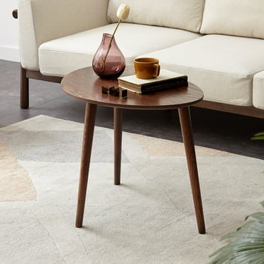 Solid Oak Wood Top Plate Desk Pebble Shaped Natural Wooden Coffee Table Desk  for Home Easy to Assemble
