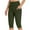 Army Green, variant on Women's Yoga Capris with Pockets Knee Length Leggings High Waisted Yoga Workout Exercise Capris for Casual Summer Plus Size Coffee 3XL