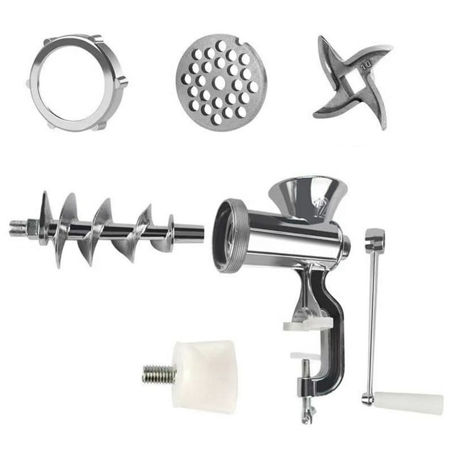 Manual Meat Grinder, Meat Mincing Machine High Efficiency Spiral Shaft Multifunctional for Home Kitchen