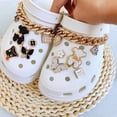 thumbnail image 2 of Accesorios para zapatos Hebilla para zapatos Juego de cadena de diamantes de imitación de metal con perlas Hebilla decorativa con forma de flor para zapatos, 2 of 6