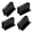 Black, variant on 4 Piece Glass Door Handle Quick Installation Not Slip Glass Door Pull Set