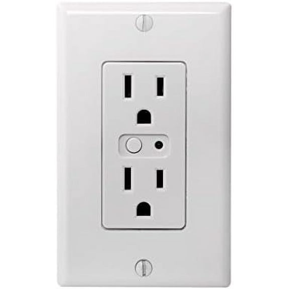 GoControl WO15Z-1 Z-Wave Single Wall Outlet, White