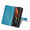 thumbnail image 3 of Galaxy Z Fold 3 Case, TECHCIRCLE Mandala Floral Premium Vegan Leather Flip Folio Stand Protective Cover with Card Slots/Wrist Strap Magnetic Wallet Case for Samsung Z Fold 3 5G 2021, Blue, 3 of 7