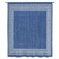 thumbnail image 2 of Dark Blue Retro Greek Key Sheer Curtains 45 Inches Long, Geometric Greece Ancient Rustic Light Filering Curtains, Breathable Simi Curtain Privacy Drapes for Kitchen Bathroom Small Window Treatment, 2 of 9