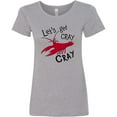 thumbnail image 3 of Inktastic Let's Get Cray Cray Cute Red Crayfish Women's T-Shirt, 3 of 5