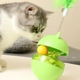 thumbnail image 7 of AUHomi Cat Treat Dispenser Toy, Pet Slow Feeder Puzzle Ball, Cat Turntable, Cat Track Ball Toy, Frog Tumbler Cat Treat Toy, and Automatic Slow Feeder Ball for Cat and Kitten Training (Frog Feathers), 7 of 7