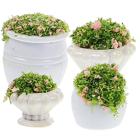 

4Pcs Simulated Plant Decorations Desktop DIY Toy Table Plant Ornament DIY Plant Decor