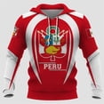 thumbnail image 3 of Sudadera con capucha con estampado 3D del emblema nacional de Perú para hombre, ropa de moda, sudaderas deportivas, ropa de calle informal, jerséis de manga larga, 3 of 4