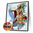 thumbnail image 1 of Cuadros Decorativos Kit de pintura de diamante 5DGuerrero aztecataladro redondo completomanualidades DIYimagen de mosaico Ehuebsd embutido en tela, 1 of 1
