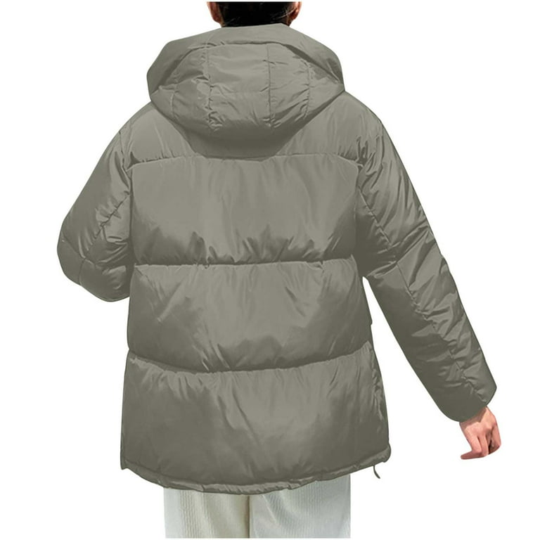 JINGWANGYHBD Fall Savings Womens Puffer Coats Padded Zip Up