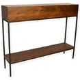 thumbnail image 4 of Bowery Hill Modern Metal Console in Chestnut and Black, 4 of 4