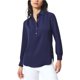 thumbnail image 1 of Jones New York Womens Tulip Hem Button Down Blouse, navy, Petite, P/PS, 1 of 1