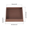 thumbnail image 2 of Almohadillas para muebles, protectores de piso de patas de silla de goma cuadradas, copas para ruedas antideslizantes con tiras antideslizantes para pisos de madera, marrón 3'', 2 of 5