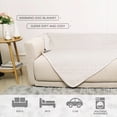 thumbnail image 5 of Waterproof Dog Blanket Bed Cover in Cream and Beige, Large 82 x 102 Inch Cozy Pet Throw, 5 of 6
