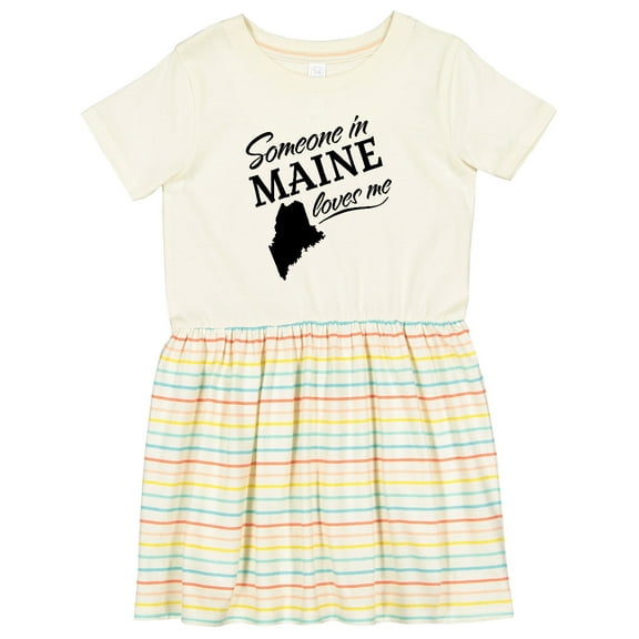 Inktastic Someone in Maine Loves Me Girls Toddler Dress