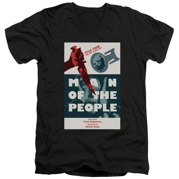 Star Trek - Tng Season 6 Episode 3 - Slim Fit V Neck Shirt - X-Large