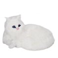 thumbnail image 1 of Simulation Chat Peluche, Réaliste Blanc Doux Yeux Noirs Simulation Chat Peluche Modèle Rose Nez pour les Personnes Âgées pour la Maison, 1 of 8