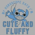 thumbnail image 2 of Boy's Lilo & Stitch My Horoscope Says I'm Cute and Fluffy  Graphic Tee Athletic Heather Medium, 2 of 5