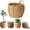 1pc-l, variant on Wicker Basket for Blankets, Large Round Wicker Blanket Basket with Handles for Living Room, Rattan Grass Woven Flower Baskets Planter Pot, Decorative Floor Standing Storage Organizer (1PC-S)