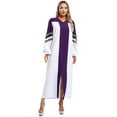 thumbnail image 4 of Aiihoo Women's Choir Robe Clergy Robe Loose Fit Clergy Maxi Dress A-line Long Dress Minister Pastor Gown Purple 3XL, 4 of 7