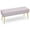 Lavender, variant on MoNiBloom Velvet Ottoman Bench Upholstered Bench with Padded Seat, Footrest Foot Stool with Golden Metal Legs for Bedroom Living Room Entryway, Lavender