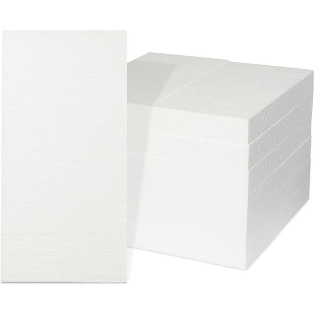 Craft Foam Blocks 12 Pack Rectangle Polystyrene Foam Bricks (8 x 4 x