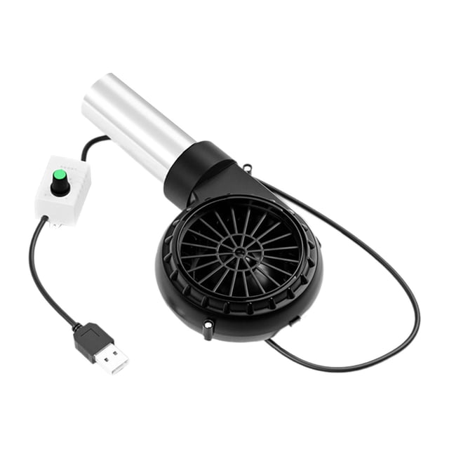 Ventilador de barbacoa de acero inoxidable con fuelle para tráquea, herramienta para parrillas de interior y exterior Ajustable