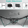 thumbnail image 4 of Triple Monitor Stand, Free Standing Three LCD Monitor Fully Adjustable Desk Mount Fits 3 Screens up to 27 inch, 22 lbs Weight Capacity per Arm, 4 of 6