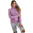 thumbnail image 1 of Blusa Mujer Manga Larga Cuello Alto Tricot Sweater Cacharrel Basic Elastano Deng Xun unisex, 1 of 2