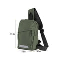 thumbnail image 3 of Deago Crossbody Sling Bag for Men Women Casual Shoulder Backpack Chest Bag for Hiking Travel with Reflective Strip (Green), 3 of 9
