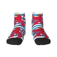 thumbnail image 7 of Breathable Athletic Socks Civil Ensign Of Luxembourg Cushioned Quarter Socks for Men Women, 7 of 7