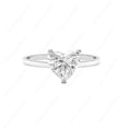 thumbnail image 3 of Cora Jewellery 2CT Heart Moissanite Solitaire Engagement Ring For Women, 18K White Gold, 3 of 5