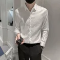 thumbnail image 2 of Camisas y blusas estampadas para hombre, ropa sencilla y fresca, de algodón, con estampado floral blanco, botones de lujo, estilo coreano, tallas grandes, estilo hipster, seda, 2 of 5