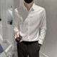 thumbnail image 2 of Camisas y blusas estampadas para hombre, ropa sencilla y fresca, de algodón, con estampado floral blanco, botones de lujo, estilo coreano, tallas grandes, estilo hipster, seda, 2 of 5