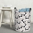 thumbnail image 6 of Fuzoiu Cute Panda Print Circular Hamper,Laundry Basket with Handle,Collapsible Laundry,Dirty Clothes Storage Basket,for Bedroom Bathroom Dorm Living Room-Small, 6 of 6