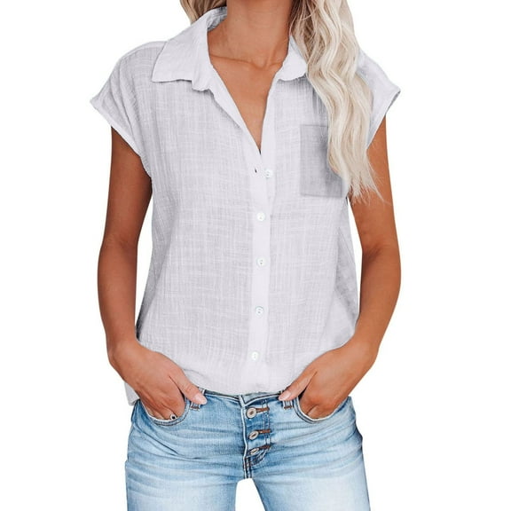 Scyoekwg Womens Short Sleeve Shirts Ladies Blouses Dressy Casual Women's Shirts Casual Short Sleeve Tops Loose Womens Summer Fashion Comfy Clothes Shirt