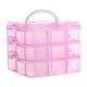 thumbnail image 4 of Caja organizadora de 18 rejillas, contenedor con asa, organizador de cuentas, caja de almacenamiento de joyas para manualidades DIY, dijes para pendie Rosa, 4 of 8