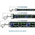 thumbnail image 3 of Buckle-Down Pet Leash, Dog Leash, Football Helmet Stripe Black Neon Green Blue, 4 Feet Long 1.0 Inch Wide, 3 of 6